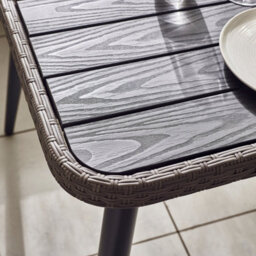 Furniturebox Seychelles Garden Table & Chairs - 9 Seater Grey Rattan Garden Sofa & Garden Dining Set, Rattan Corner Table & Chairs - thumbnail 6