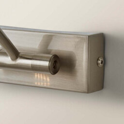 Valuelights Capri Brushed Chrome Mains Powered Twin Picture Wall Light - thumbnail 4