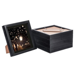 "Nicola Spring 8 X 8"" Photo Frames - Black/black Mount - 3D Picture Frame Box Portrait Display Case (6 X 6"" Mount) Set Of 5" - thumbnail 1