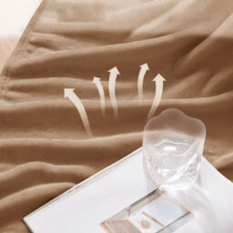 Ameha Fleece Plain Blanket, Lightweight & Reversible Throw For Travel, Bed & Sofa Blanket, Camel Super King 230X270Cm - thumbnail 4