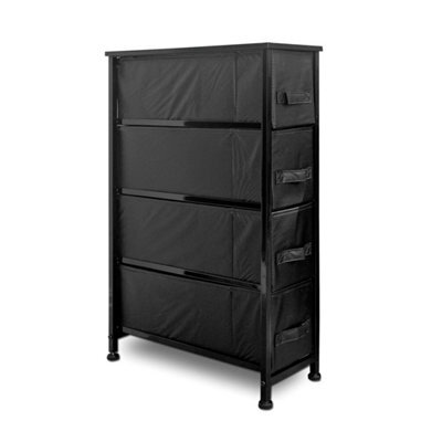 Black - W20Xd48Xh73.5 Cm Narrow 4-Drawer Dresser And Storage Organizer Unit For Bedroom Home Kitchen - image 1