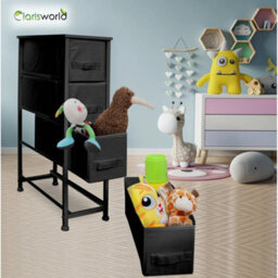 Black - W20Xd48Xh73.5 Cm Narrow 4-Drawer Dresser And Storage Organizer Unit For Bedroom Home  Kitchen - thumbnail 2