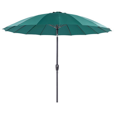 Beliani Market Parasol 255 Cm Baia Emerald Green - image 1