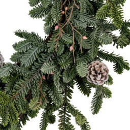 Woodland Pine Wreath With Pinecones Faux Christmas Door Wreath - thumbnail 3