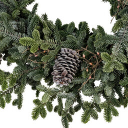 Woodland Pine Wreath With Pinecones Faux Christmas Door Wreath - thumbnail 2