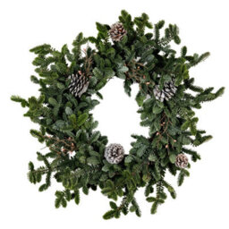 Woodland Pine Wreath With Pinecones Faux Christmas Door Wreath - thumbnail 1