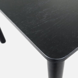 Sweeek - 6-Seater Rectangular Dining Table With Rubberwood And Black Oak Veneer  - 180 X 100 X 75 Cm - Solene - thumbnail 3