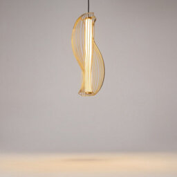 Luminosa Lighting Luminosa Shadows Of The Past Modern Wire Frame Pendant Ceiling Light Brass 3000K 1400Lm White Shade - thumbnail 4