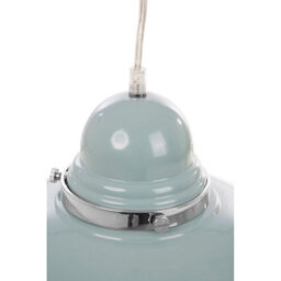 Orsina Blue Bowl Shaped Pendant Light, Nordic Style Ceiling Light With Chrome Detail, Smooth Metal Shade - thumbnail 3