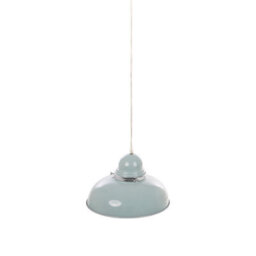 Orsina Blue Bowl Shaped Pendant Light, Nordic Style Ceiling Light With Chrome Detail, Smooth Metal Shade - thumbnail 2