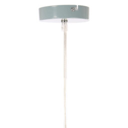 Orsina Blue Bowl Shaped Pendant Light, Nordic Style Ceiling Light With Chrome Detail, Smooth Metal Shade - thumbnail 4