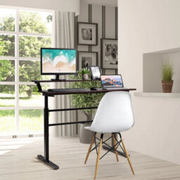 2-Tier Manual Height Adjustable Stand Desk - thumbnail 4