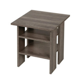 Dark Grey 3 Tier Bedside Table Wooden Side End Table Storage Shelf Bedroom Living Room - thumbnail 3