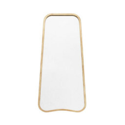 Xample Gallery Kurva Gold Leaner Mirror 56.5X123Cm Curved Frame, Stylish Wall & Floor Use, Fully Assembled With Hanging Kit Included - thumbnail 6