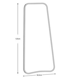 Xample Gallery Kurva Gold Leaner Mirror 56.5X123Cm Curved Frame, Stylish Wall & Floor Use, Fully Assembled With Hanging Kit Included - thumbnail 2