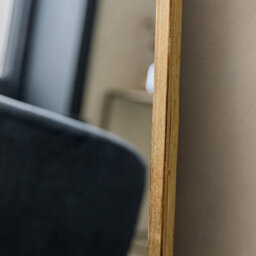 Xample Gallery Kurva Gold Leaner Mirror 56.5X123Cm Curved Frame, Stylish Wall & Floor Use, Fully Assembled With Hanging Kit Included - thumbnail 4