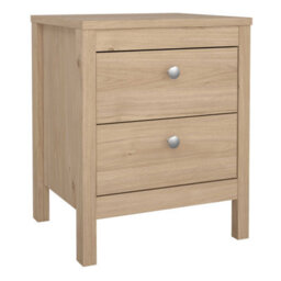 Wyld Haus Gossmere 3-Piece Bedroom Set Hickory Oak Effect Bedside Table Chest Of Drawers Wardrobe - thumbnail 3