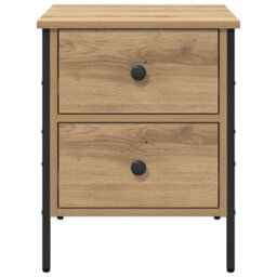 Berkfield Modern Bedside Cabinet Artisan Oak 40X42X50 Cm Engineered Wood - thumbnail 6