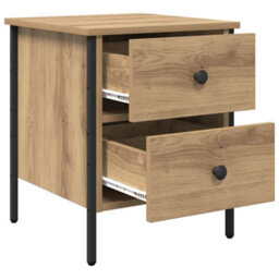 Berkfield Modern Bedside Cabinet Artisan Oak 40X42X50 Cm Engineered Wood - thumbnail 5
