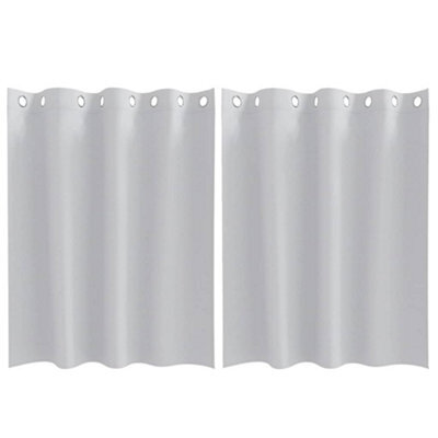 Berkfield Modern Curtains With Curtains 2 Pcs Pale Grey 140 X 140 Cm Polyester - image 1