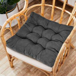 Living And Home Supportive And Comfortable Corduroy Chair Cushion Seat Pad Tatami Cushion Indoor And Outdoor 55Cm W X 55Cm D X 5Cm H Dark Grey - thumbnail 4