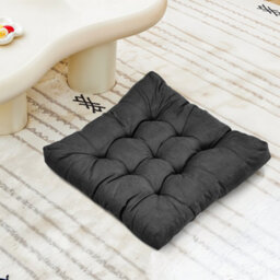 Living And Home Supportive And Comfortable Corduroy Chair Cushion Seat Pad Tatami Cushion Indoor And Outdoor 55Cm W X 55Cm D X 5Cm H Dark Grey - thumbnail 3