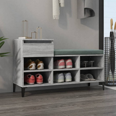 Berkfield Shoe Cabinet Grey Sonoma 102X36X60 Cm Engineered Wood - image 1