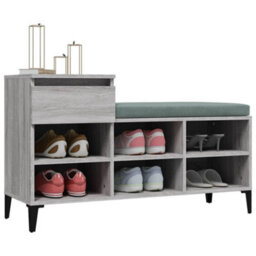 Berkfield Shoe Cabinet Grey Sonoma 102X36X60 Cm Engineered Wood - thumbnail 5