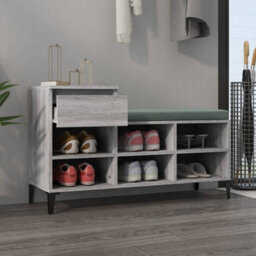 Berkfield Shoe Cabinet Grey Sonoma 102X36X60 Cm Engineered Wood - thumbnail 3