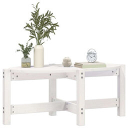 Walplus Coffee Table White 87X48X35 Cm Solid Wood Pine - thumbnail 4