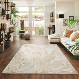 Picasso Modern Living Room Rug - Abstract Area Rugs Beige Beige 120X170 Cm - thumbnail 1