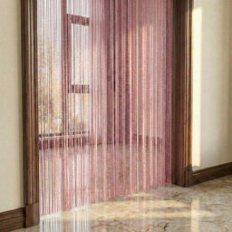Homescapes Polyester Pink String Curtain - thumbnail 3