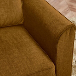 Furniturebox Uk Logan Amber Orange Fabric Armchair - thumbnail 4