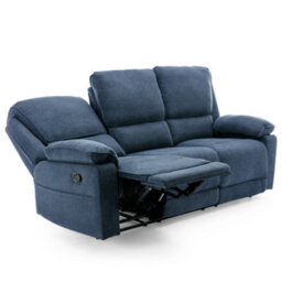 More4Homes Sydney 1+2+3 Seater Fabric Manual Recliner Sofa Set Blue - thumbnail 5