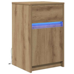 Berkfield Bedside Cabinet Artisan Oak 38 X 34 X 61 Cm Engineered Wood - thumbnail 2