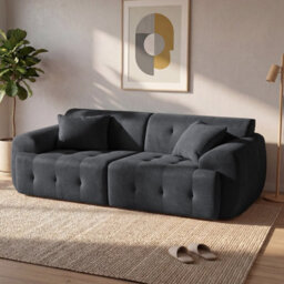 Luckracer Boneless Sofa 2 Seater Modular Sectional Corner Sofa 180Cm Cloud Couch With Deep Seat Memory Foam Sofa Bed Grey - thumbnail 1