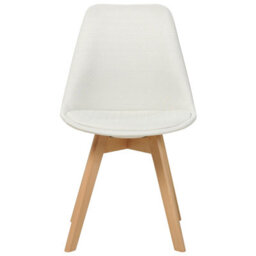 Beliani Set Of 2 Dining Chairs Dakota Ii Fabric Off-White - thumbnail 5