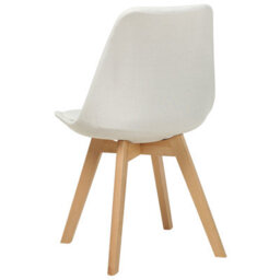 Beliani Set Of 2 Dining Chairs Dakota Ii Fabric Off-White - thumbnail 6