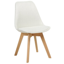 Beliani Set Of 2 Dining Chairs Dakota Ii Fabric Off-White - thumbnail 4