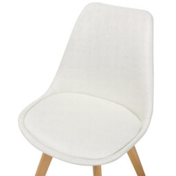 Beliani Set Of 2 Dining Chairs Dakota Ii Fabric Off-White - thumbnail 7