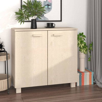 Berkfield Sideboard Honey Brown 85X35X80 Cm Solid Wood Pine - image 1