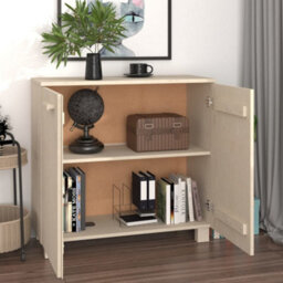 Berkfield Sideboard Honey Brown 85X35X80 Cm Solid Wood Pine - thumbnail 4