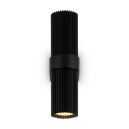Luminosa Lighting Luminosa Dynamics Modern Up & Down Wall Lamp Black 2Xgu10 White Shade - thumbnail 1