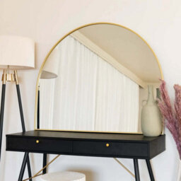 Jōbū Jobu Home - Akiko - Gold Metal Arched Mirror - 95Cm X 120Cm - thumbnail 2