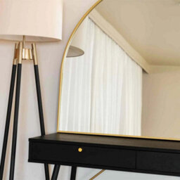 Jōbū Jobu Home - Akiko - Gold Metal Arched Mirror - 95Cm X 120Cm - thumbnail 4
