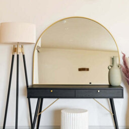 Jōbū Jobu Home - Akiko - Gold Metal Arched Mirror - 95Cm X 120Cm - thumbnail 3