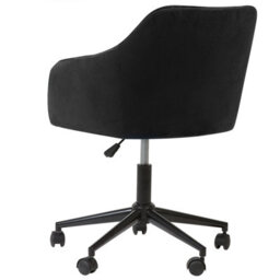 Beliani Desk Chair Venice Velvet Black - thumbnail 6