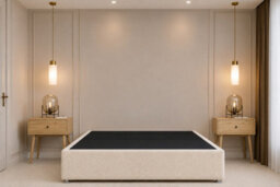 "Nexus Kyoto Teddy Divan, Cream, 26"" Headboard, 4 Drawers, Open Coil Mattress, Double" - thumbnail 5