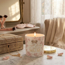 Rose & Oud Soy Scented Candle Glass Jar Floral Decor Fabulous Madelaine Mum Gift - thumbnail 5