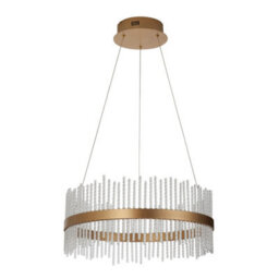 Luminosa Lighting Luminosa Trapani Pendant Ceiling Light Brushed Gold Plated, Clear Glass - thumbnail 7